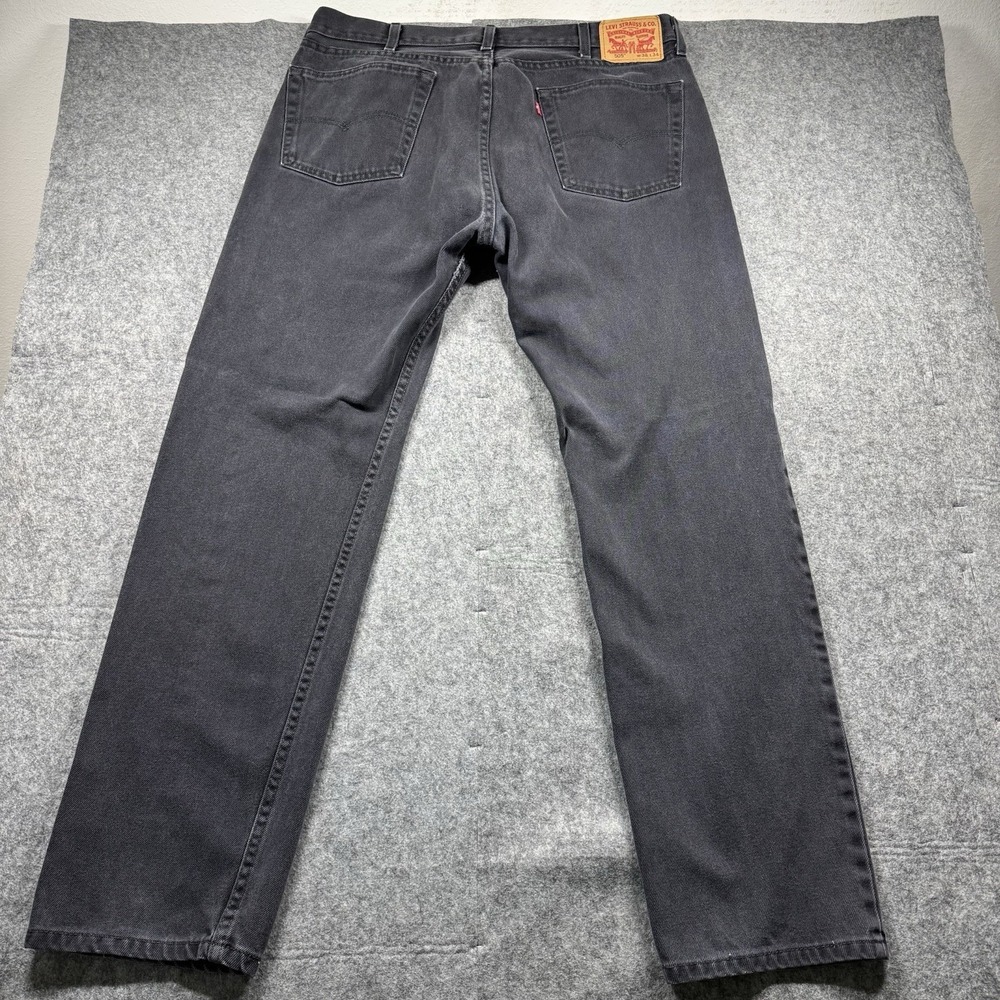 Levi's 505 Men's Jeans 38x34 Black Straight Leg Mid‎ Rise Denim Classic Fit - Picture 3 of 9